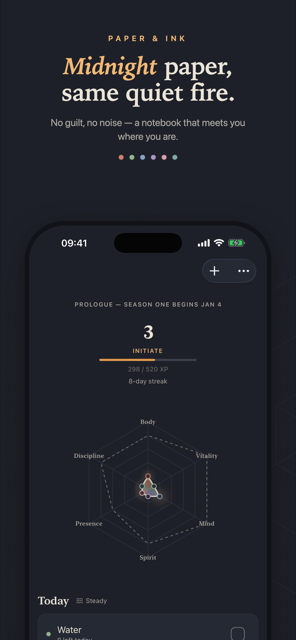 Arete in dark mode