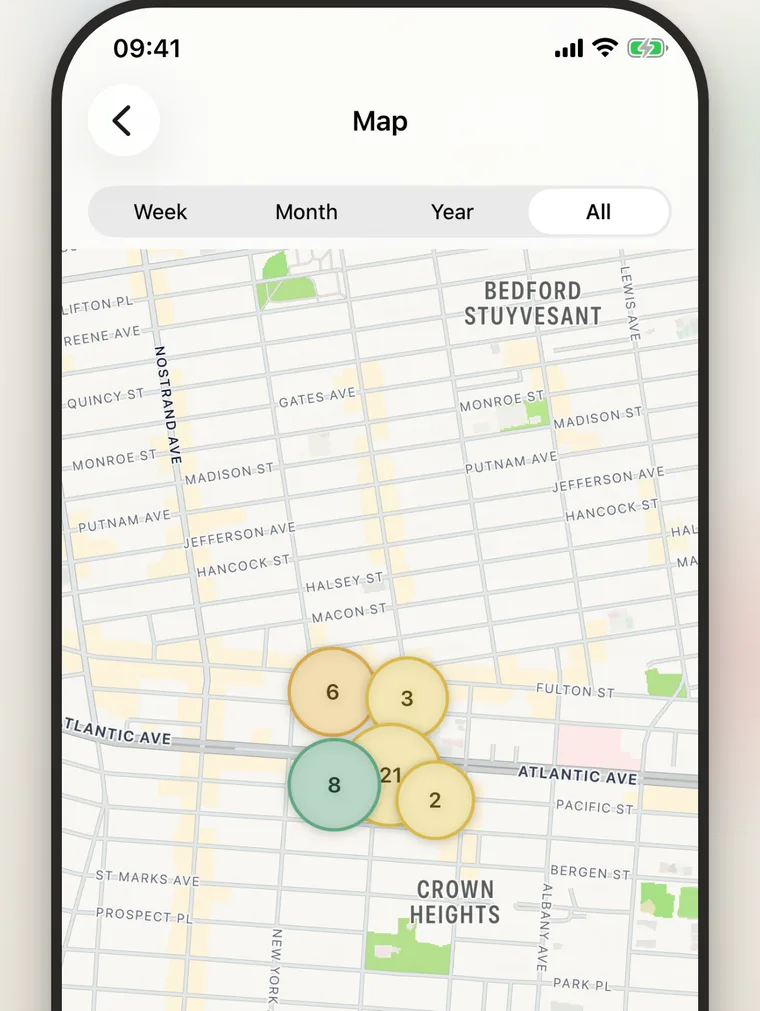 Yedi privacy and data settings, including export and Face ID lock