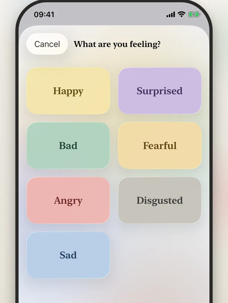 The seven core feeling cards in Yedi